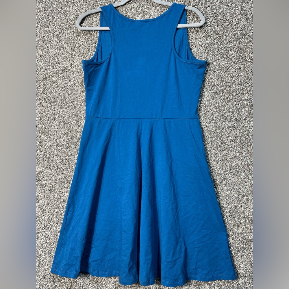 NWOT Sleeveless Racerback Flared Tank Mini Dress Size Large - Picture 4 of 6